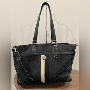Coach XL Black Bag Crossbody Tote Diaper Laptop Bag